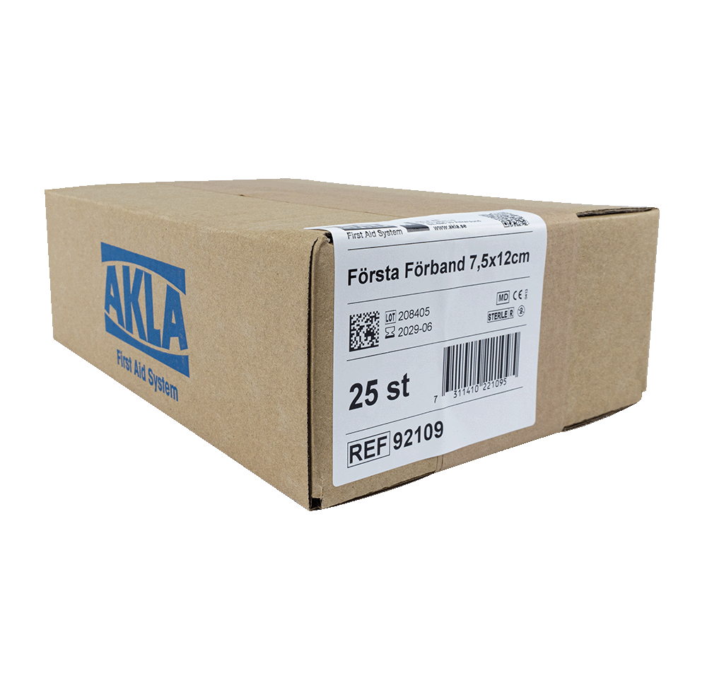 Første forbinding 7,5 x 12 cm