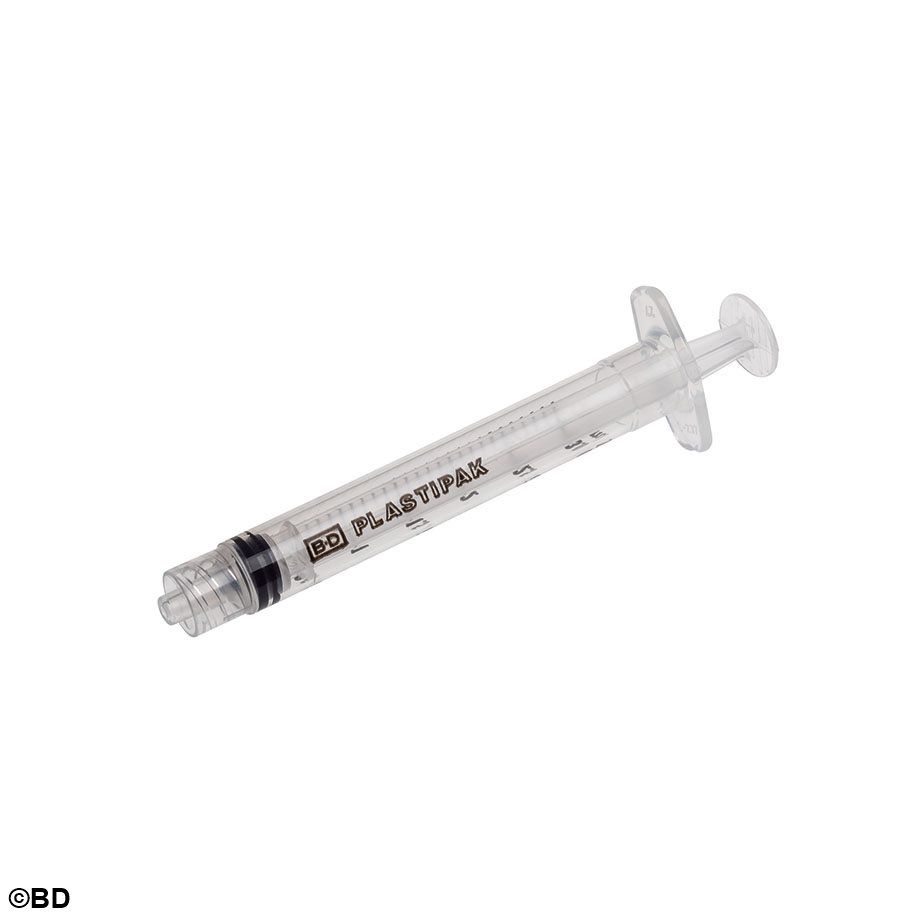Sprøjte 3-komponent BD Plastipak Luer-Lock/Centret 3ml / 200