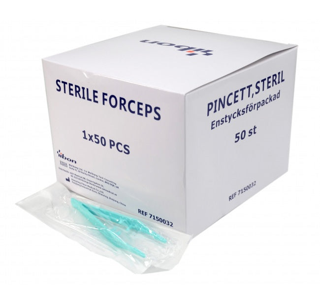 Grøn Steril Pincet 12,8 cm / 50 stk.