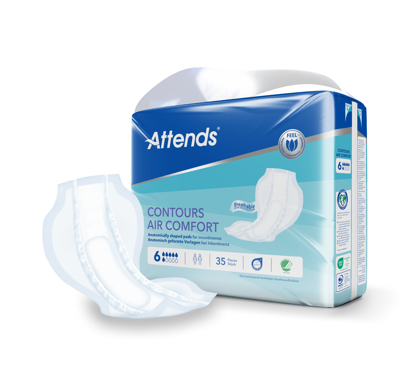 Inkontinensbeskyttelse Attends Contours Air Comfort 6 / 35