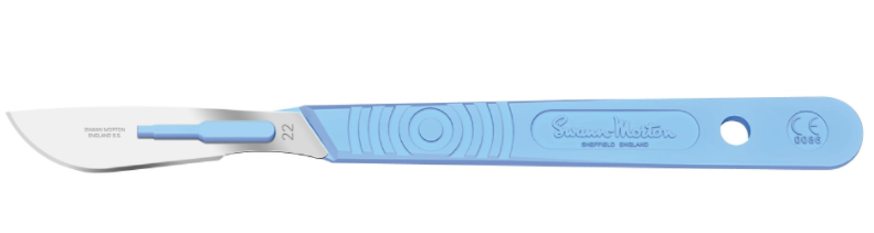 Skalpel/Kniv Swann-Morton Steril Engangskniv nr. 22 / 10