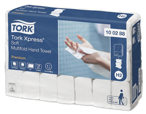 Papirhåndklæde Tork Xpress Soft Multifold 34x21cm H2 / 2310