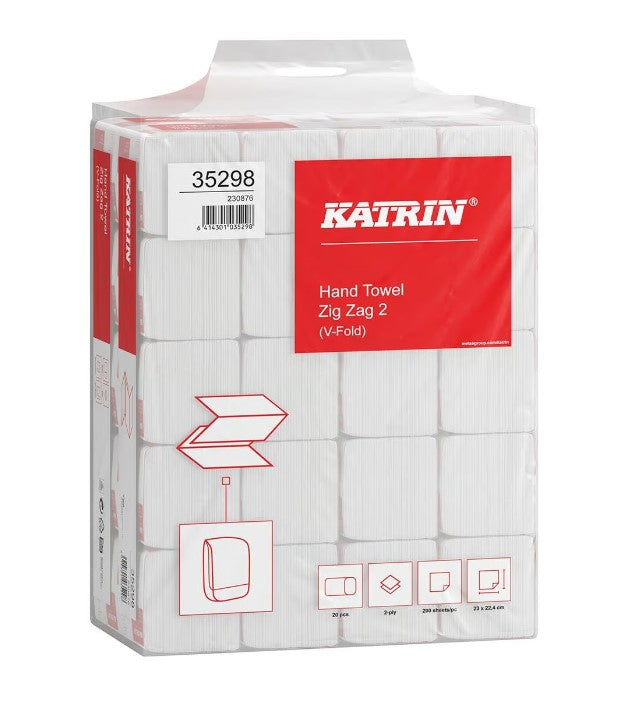 Papirhåndklæde Katrin V-Weight ZZ 2-lags / 4000