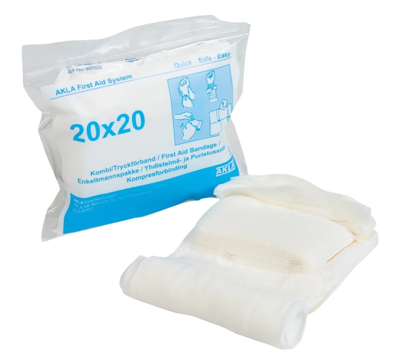 Trauma 3 Kombi-/Trykforbinding 20 x 20 cm