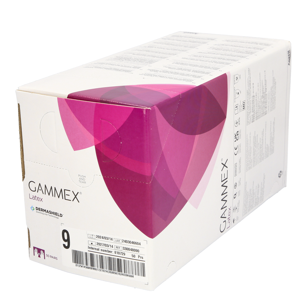 Kirurgisk handske Gammex Latex Størrelse 9.0 / 50