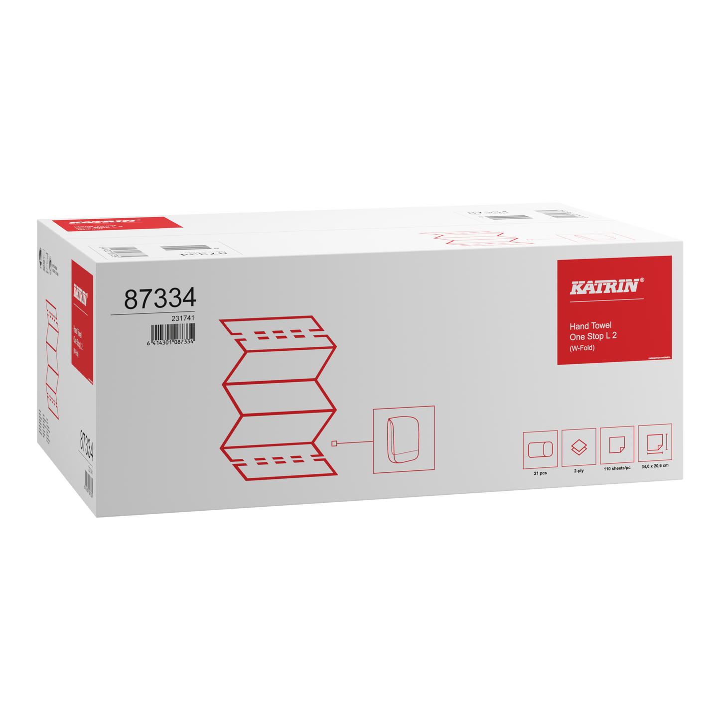 Papirhåndklæde Katrin W-Weight One Stop L 2-lags / 2310