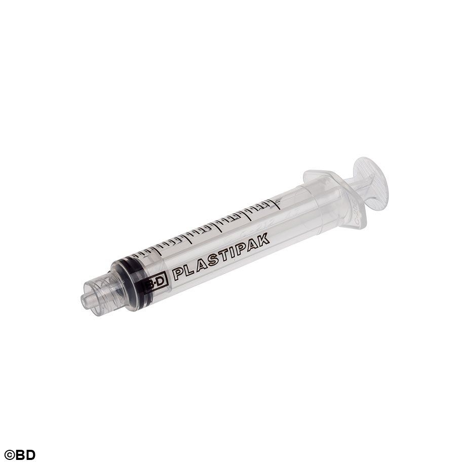 Sprøjte 3-komponent BD Plastipak Luer-Lock centreret 5ml / 125
