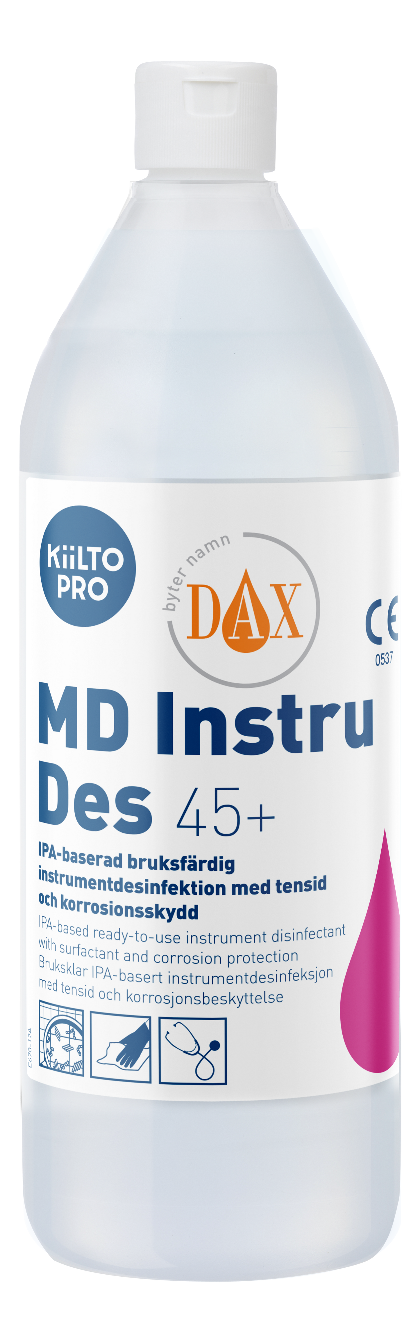 Overfladedesinfektion Dax Kiilto MD Instru Des 45+ 1L
