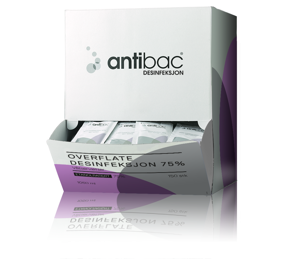 Desinfektionsserviet Antibac til overflade / 150