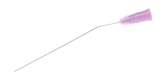 Øresugningsanordning i metal 0,4 x 70 mm lilla Luer-Lock / 60
