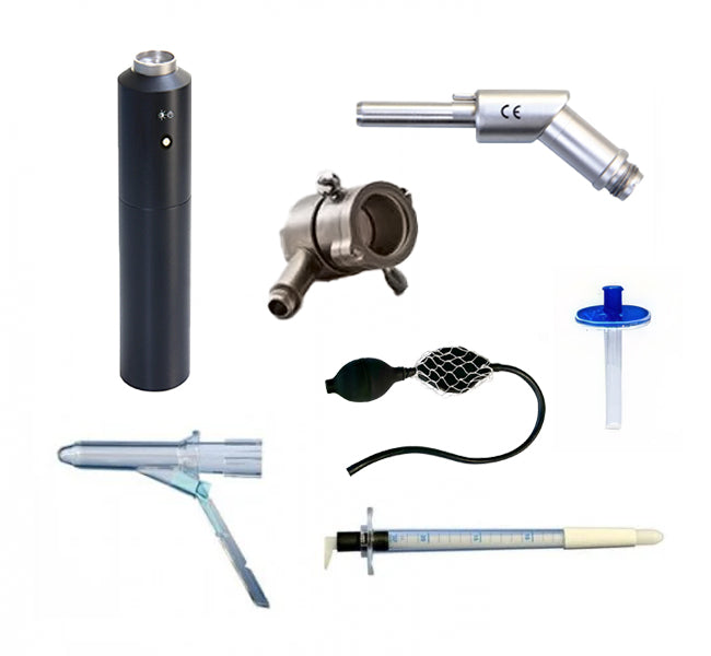 Recto Proctoskop-sæt med lyshåndtag LED 3W