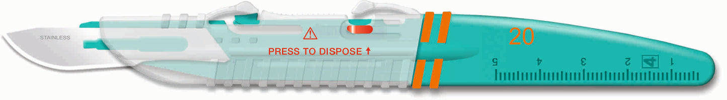 Skalpel/Kniv Kiato Sikkerhed Engangs Steril Nr. 20 / 10