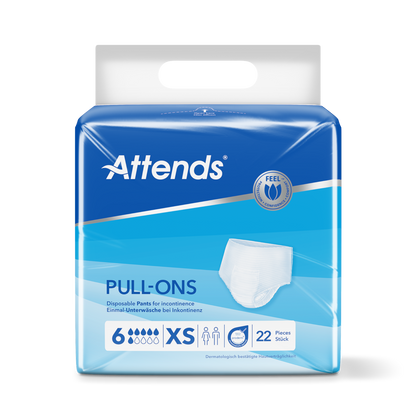 Inkontinensindlæg Attends Pull-Ons 6 XS / 22