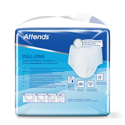 Inkontinensindlæg Attends Pull-Ons 8 XL / 14