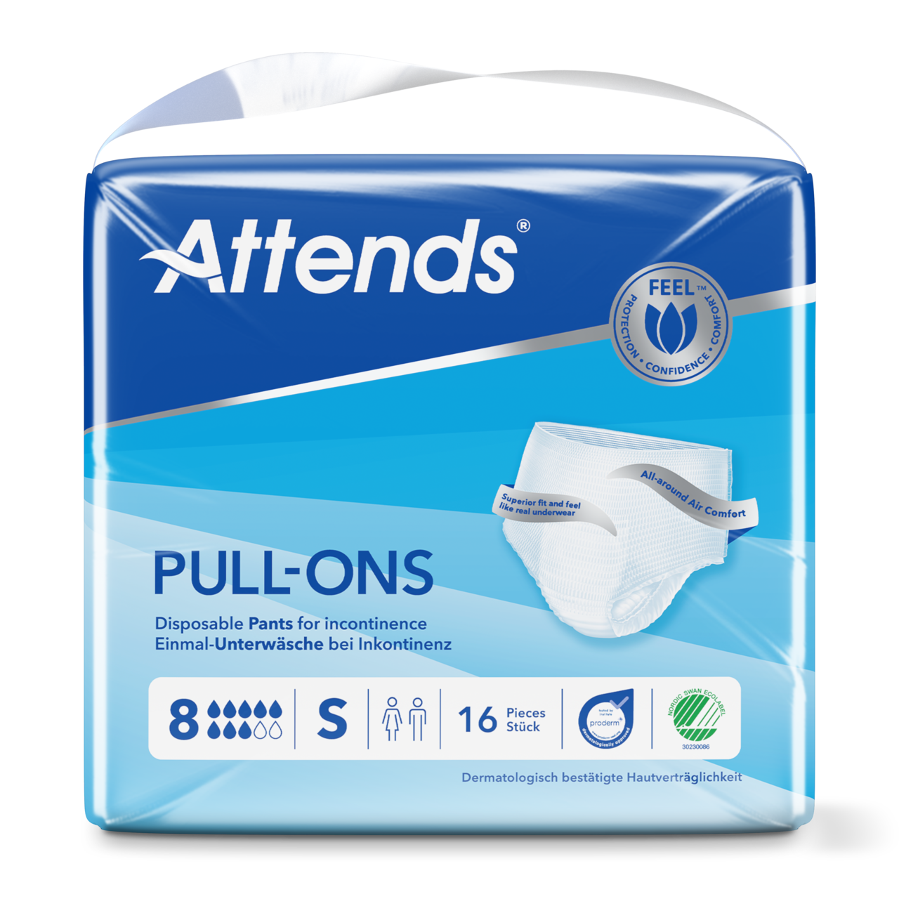 Inkontinensindlæg Attends Pull-Ons 8 stk. / 16