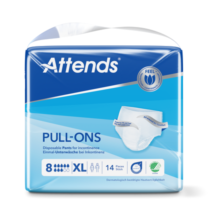 Inkontinensindlæg Attends Pull-Ons 8 XL / 14