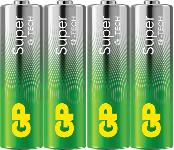 Batteri GP Super Alkaline 15A/LR6 AA / 4 stk.