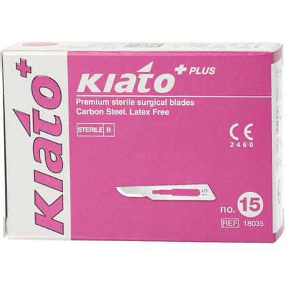 Knivblad Kiato Engangs Kulstofstål Sterilt Nr. 15 / 100