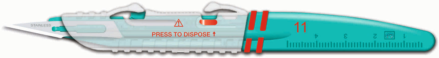 Skalpel/Kniv Kiato Sikkerhed Engangs Steril Nr. 11P / 10