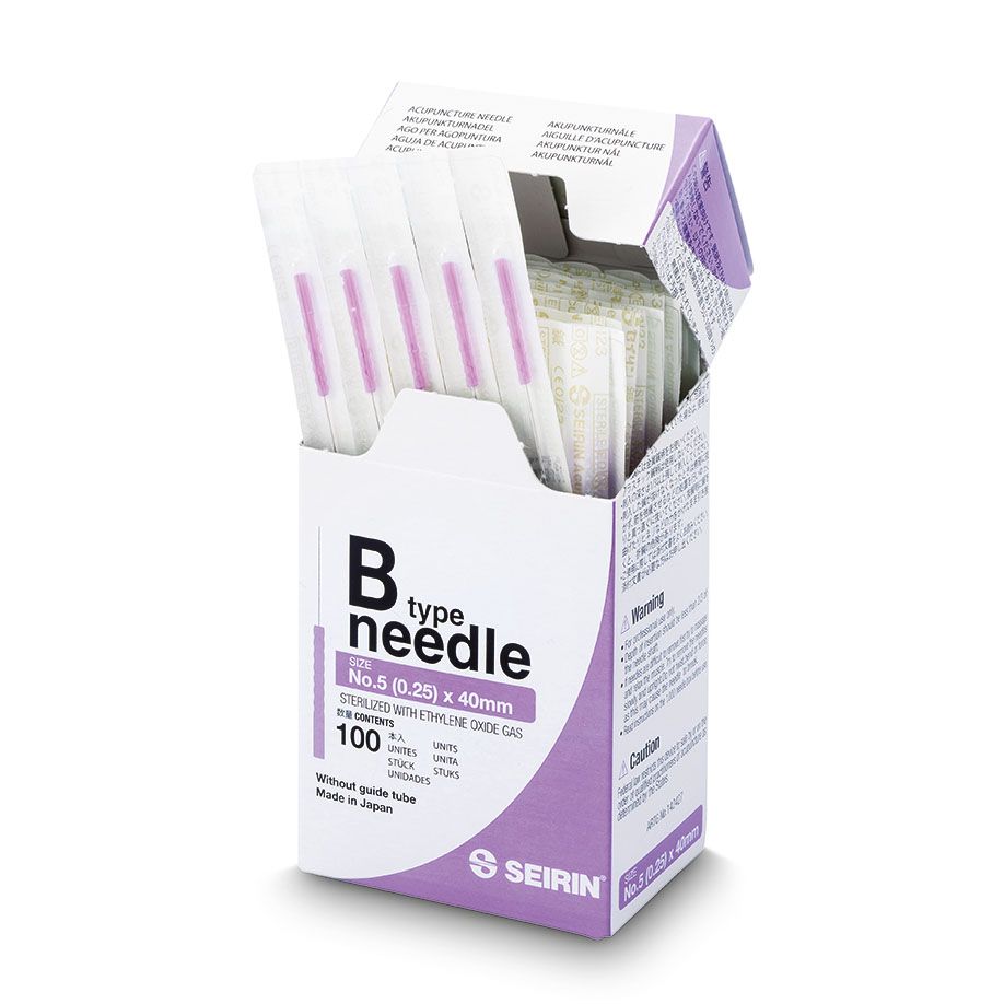 Akupunkturnål Seirin Type B 0,25 x 40 mm / 100 stk.