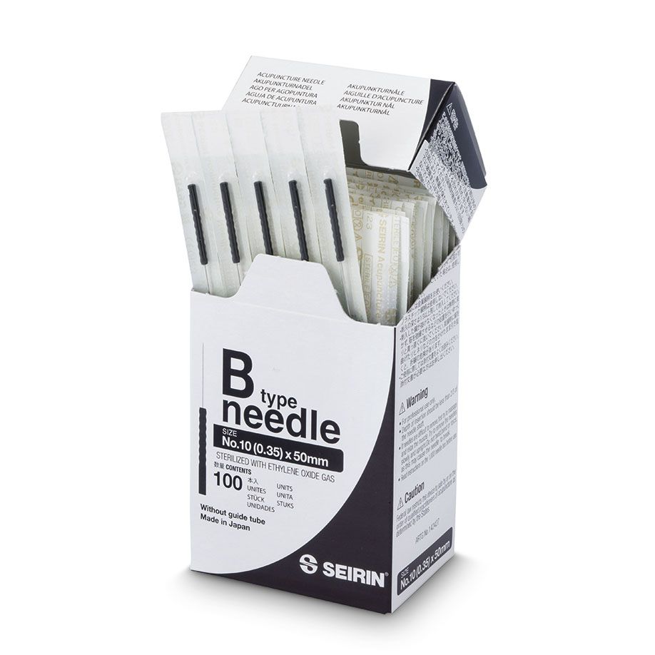 Akupunkturnål Seirin Type B 0,35 x 50 mm / 100 stk.