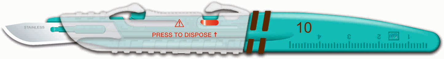 Skalpel/Kniv Kiato Sikkerhed Engangs Steril Nr. 10 / 10