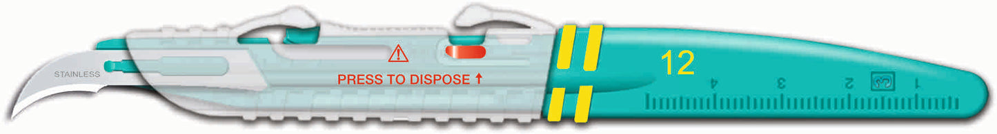 Skalpel/Kniv Kiato Sikkerhed Engangs Steril Nr. 12 / 10