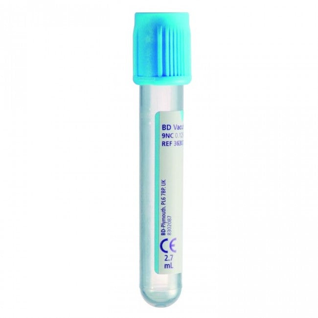 Venøst ​​prøvetagningsrør Lyseblåt 2,7 ml 13 x 75 mm Na-citrat / 100