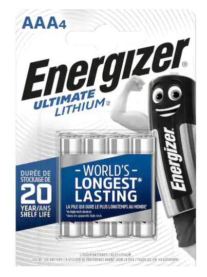 Batteri Energizer Lithium Ultimate AAA / 4 stk.