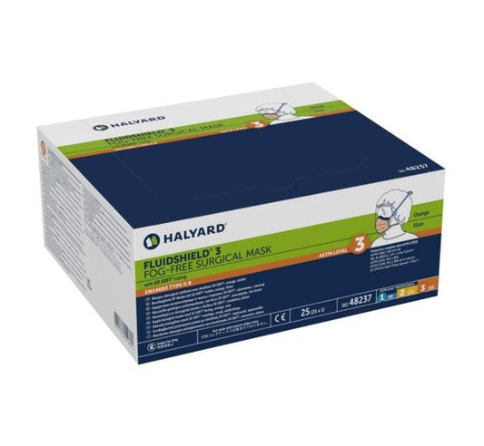 Mundbeskytter Halyard Level 3 Ties Anti-dug Visir Gul / 25