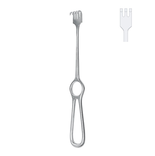 Sårkrog Koche skarp 3-klo 22cm