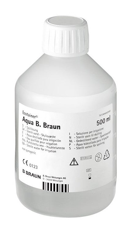 Steril vand Ecotainer Aqua B.Braun 500ml / 10