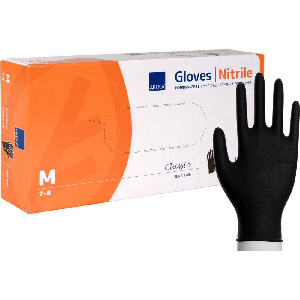 Nitrilhandske Sort PF Mercator Nitrylex M / 100