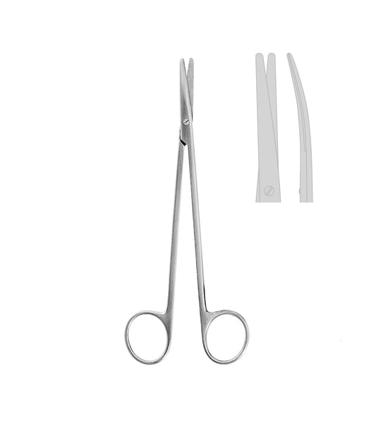 Saks bøjet Metzenbaum 25cm Blunt / Blunt