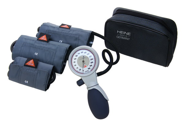 HEINE blodtryksmåler komplet G5 med tre manchetter