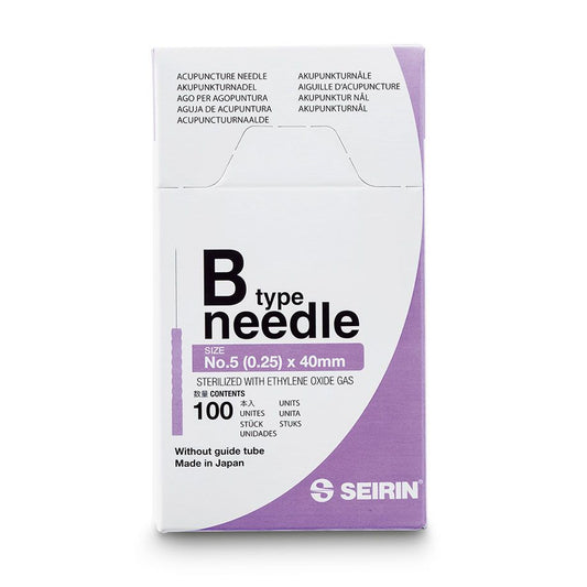 Akupunkturnål Seirin Type B 0,25 x 40 mm / 100 stk.