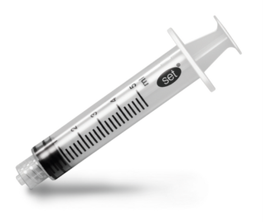 Sprøjte 3-komponent Bluebird Sæt Luer-Lock/Centreret 5ml / 100