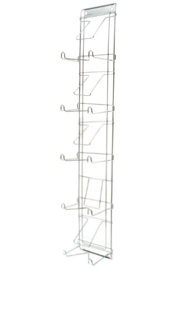 Handskeholder i rustfrit stål med åben side, 5 rum