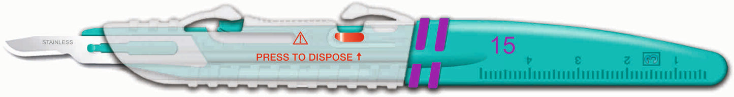 Skalpel/Kniv Kiato Sikkerhed Engangs Steril Nr. 15 / 10