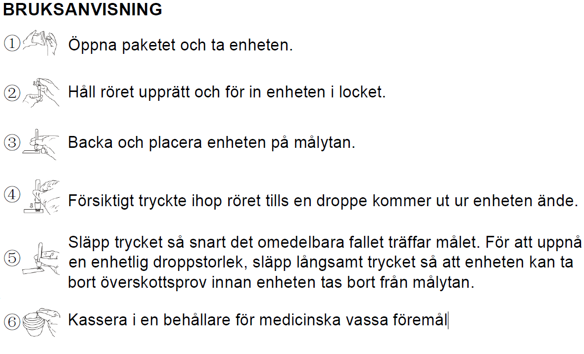 Dråbetæller til venøst ​​prøvetagningsrør Diff-Safe / 100