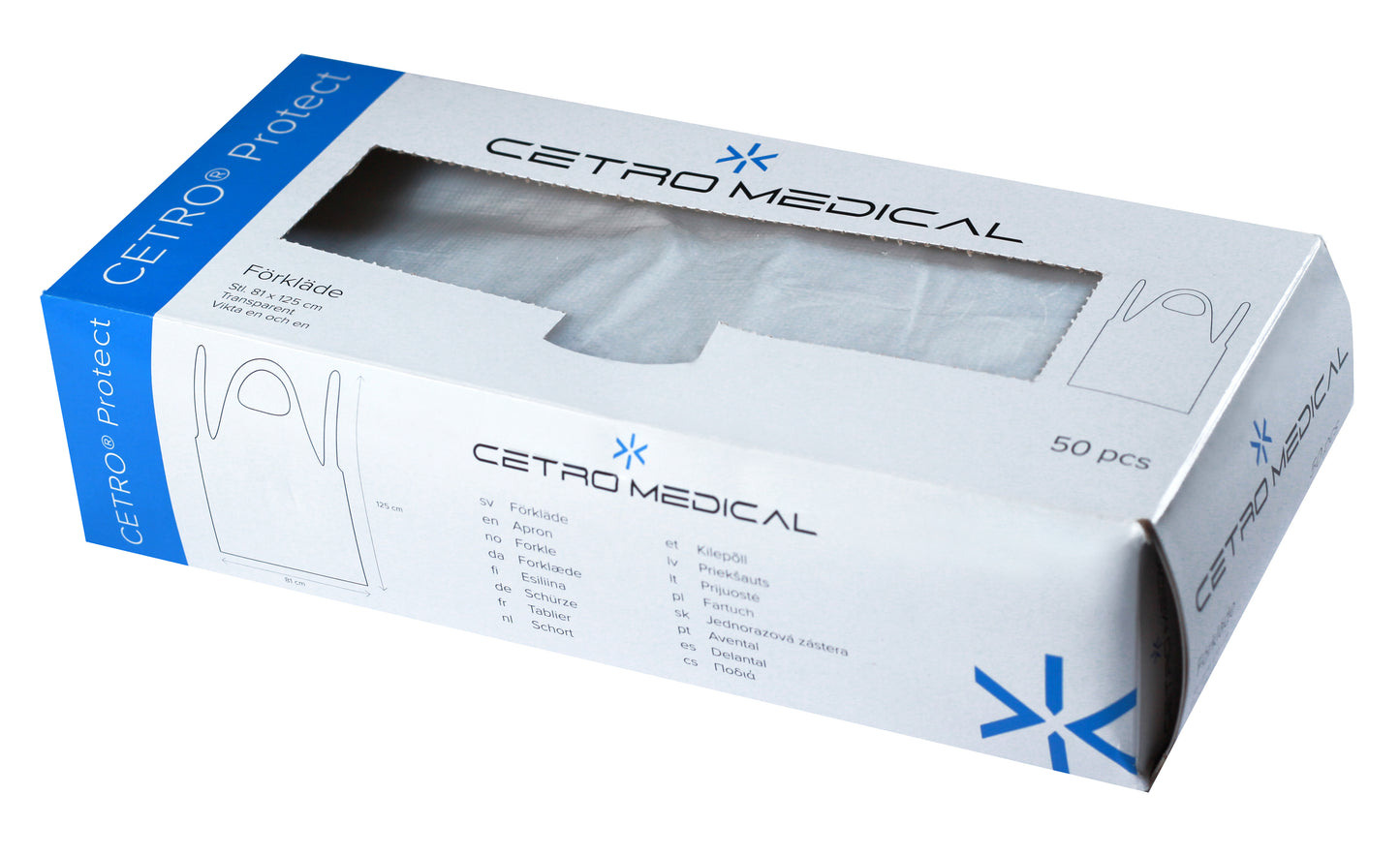 Forklæde Transparent Cetro 81 x 125 cm / 50