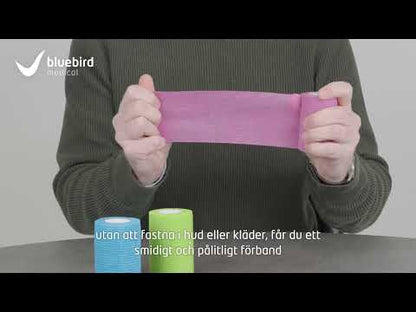 Bluebird Kohesive Selvklæbende Wrap Farvet 7,6 cm x 4,5 m / 24